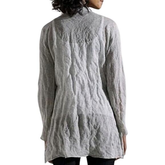 Eileen Fisher Cotton Silk Cashmere Crush Flutter Waterfall Cardigan Size M - Picture 2 of 8